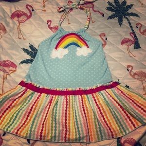 Ric Rac & Ruffles Rainbow Dress 2T VVGUC